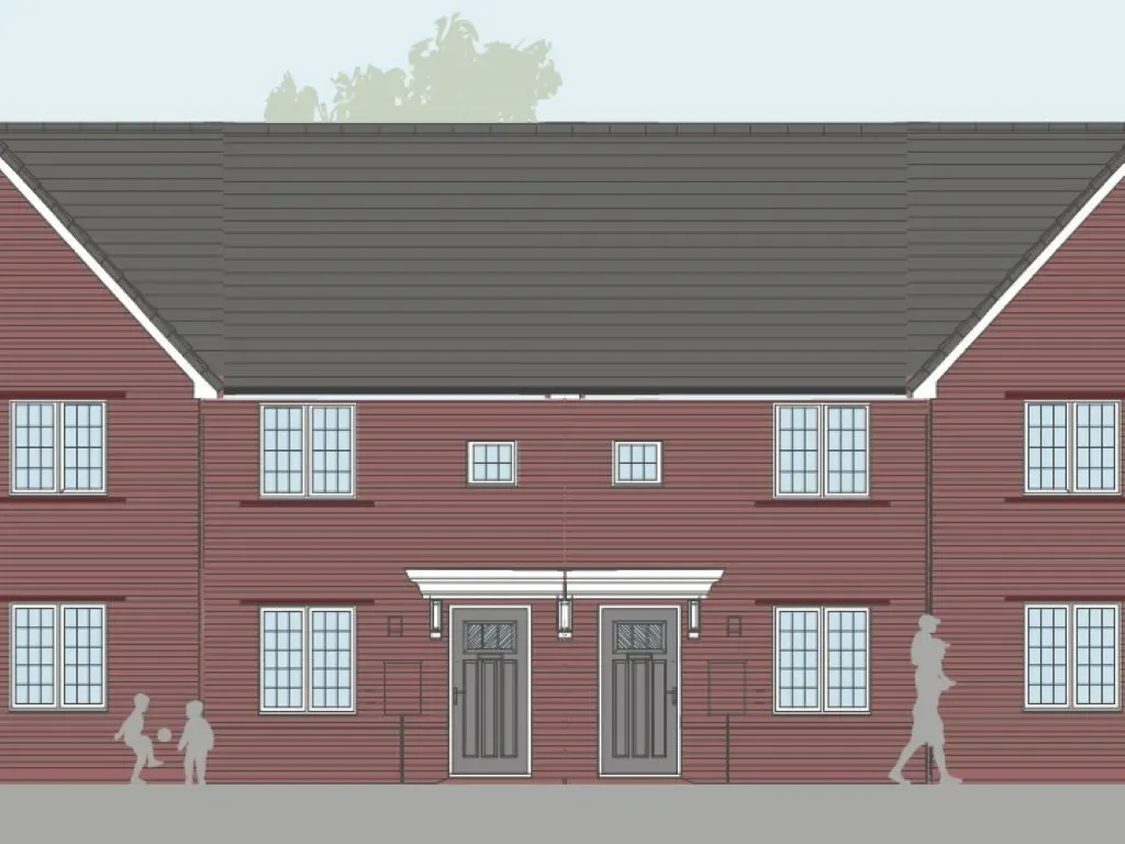 Terraced homes elevation CGI