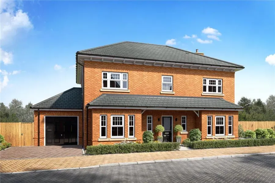 Detached brick house exterior