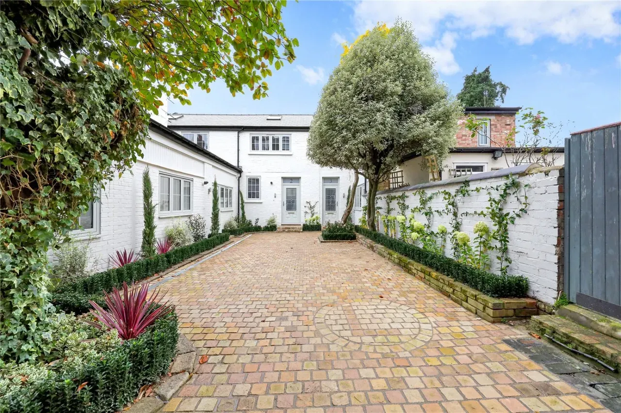 Courtyard entrance to homes