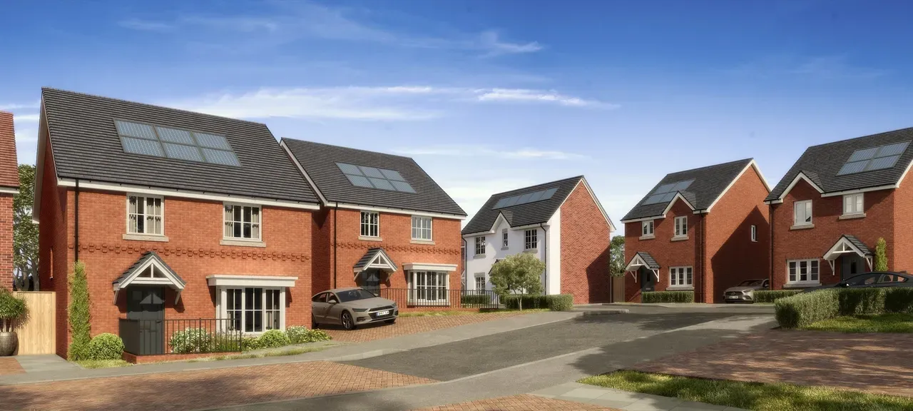 Street view of new homes