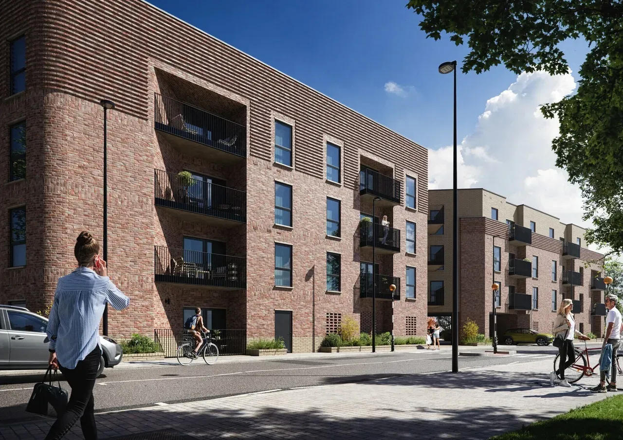 Street view brick block CGI