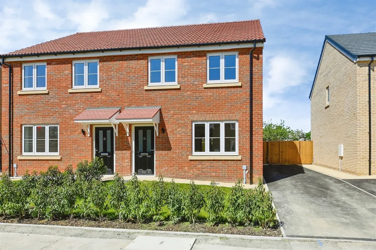 Semi-detached brick homes exterior