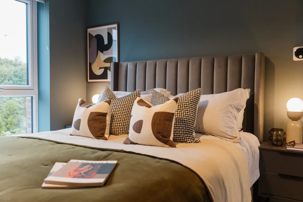 Illustrative furnished bedroom