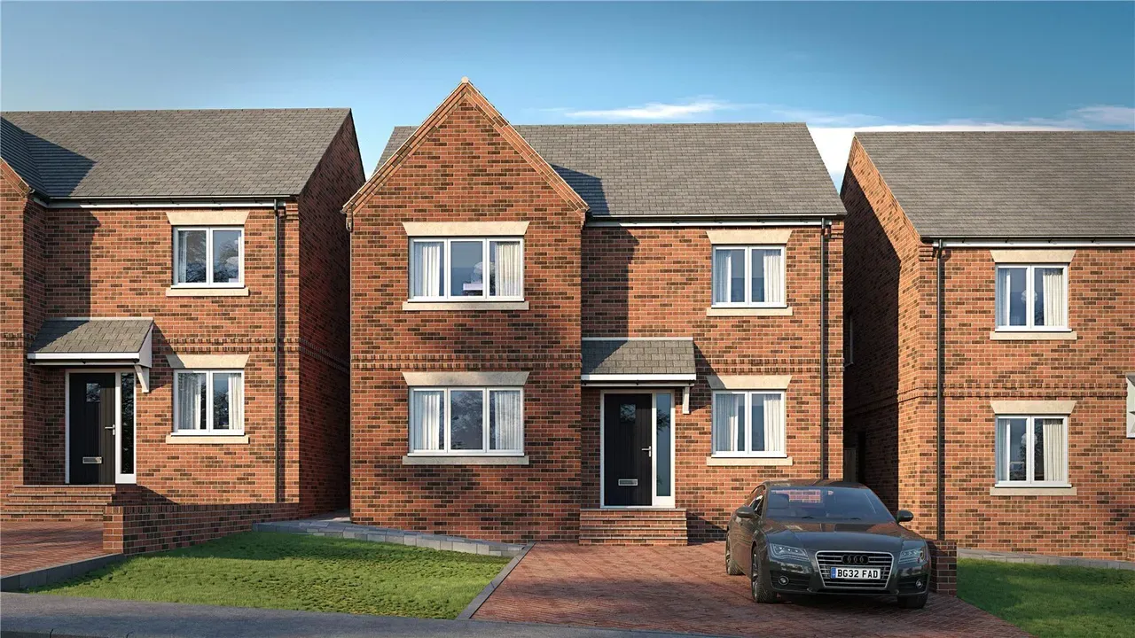 Three brick family homes