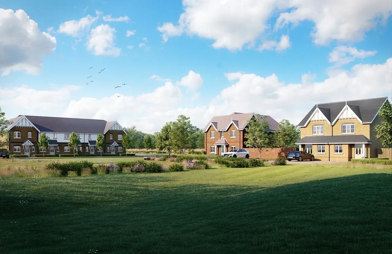 Village homes CGI view