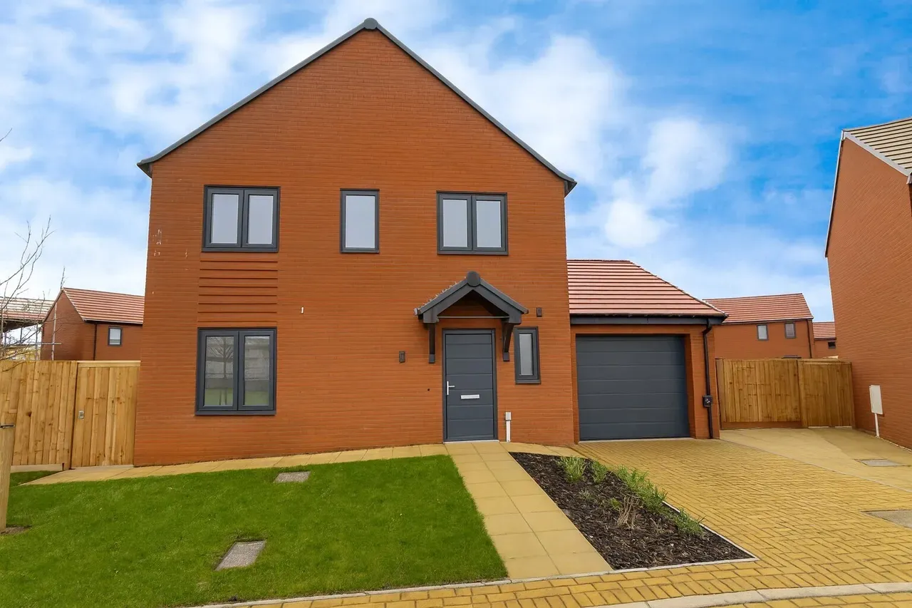 Detached brick house exterior