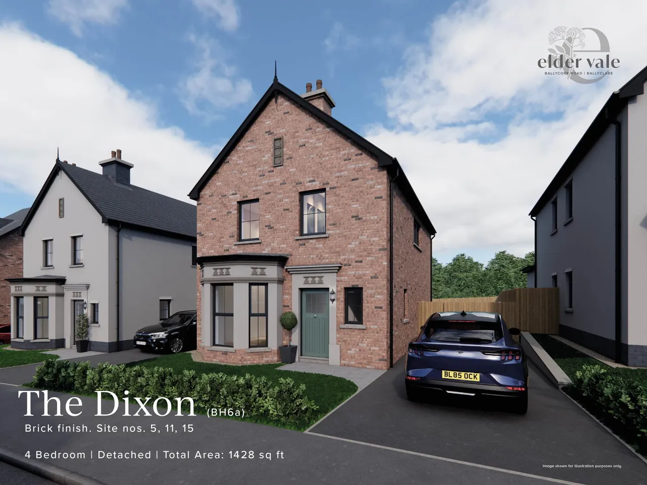 Illustrative Elder Vale Dixon home in brick — CGI