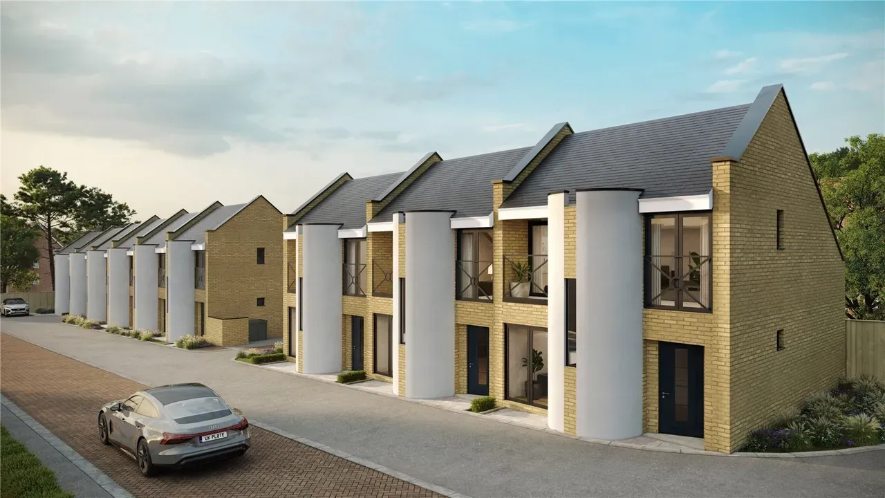 Terrace of new houses