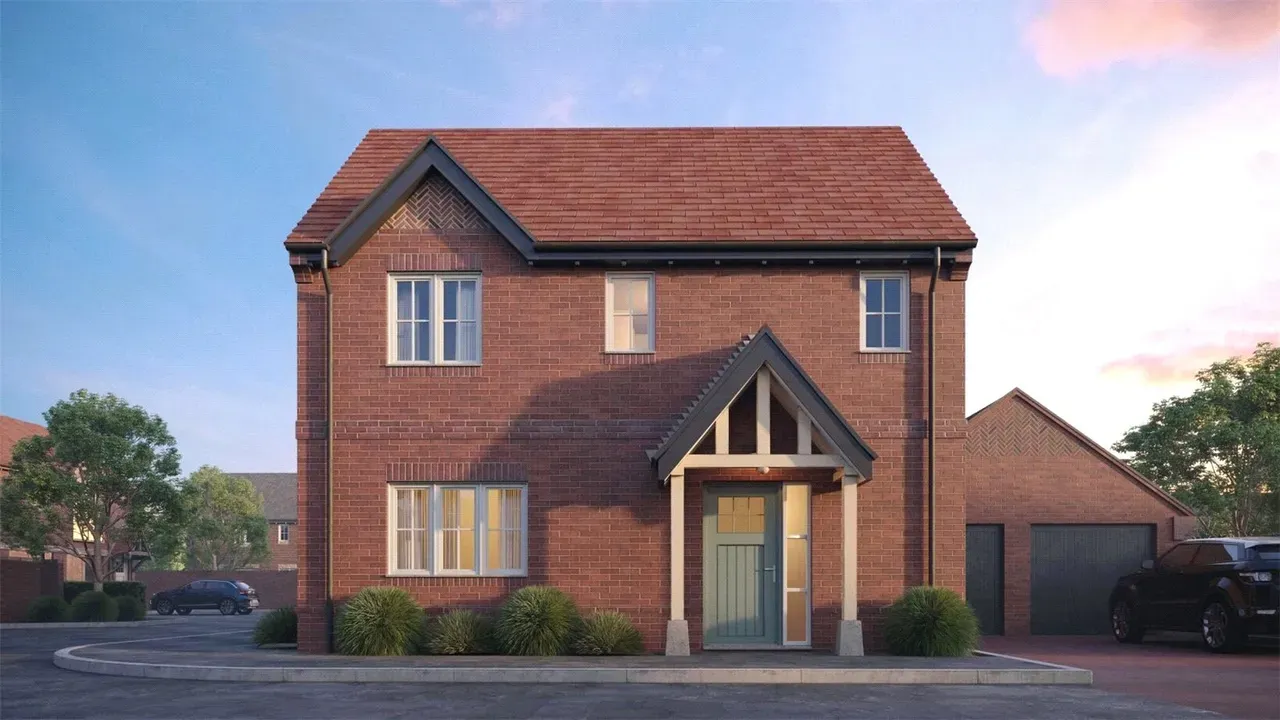Detached brick home CGI