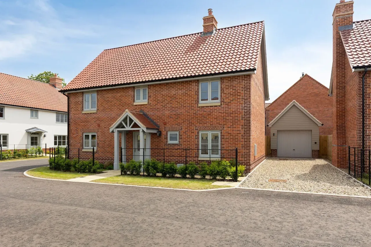 Brick detached house exterior