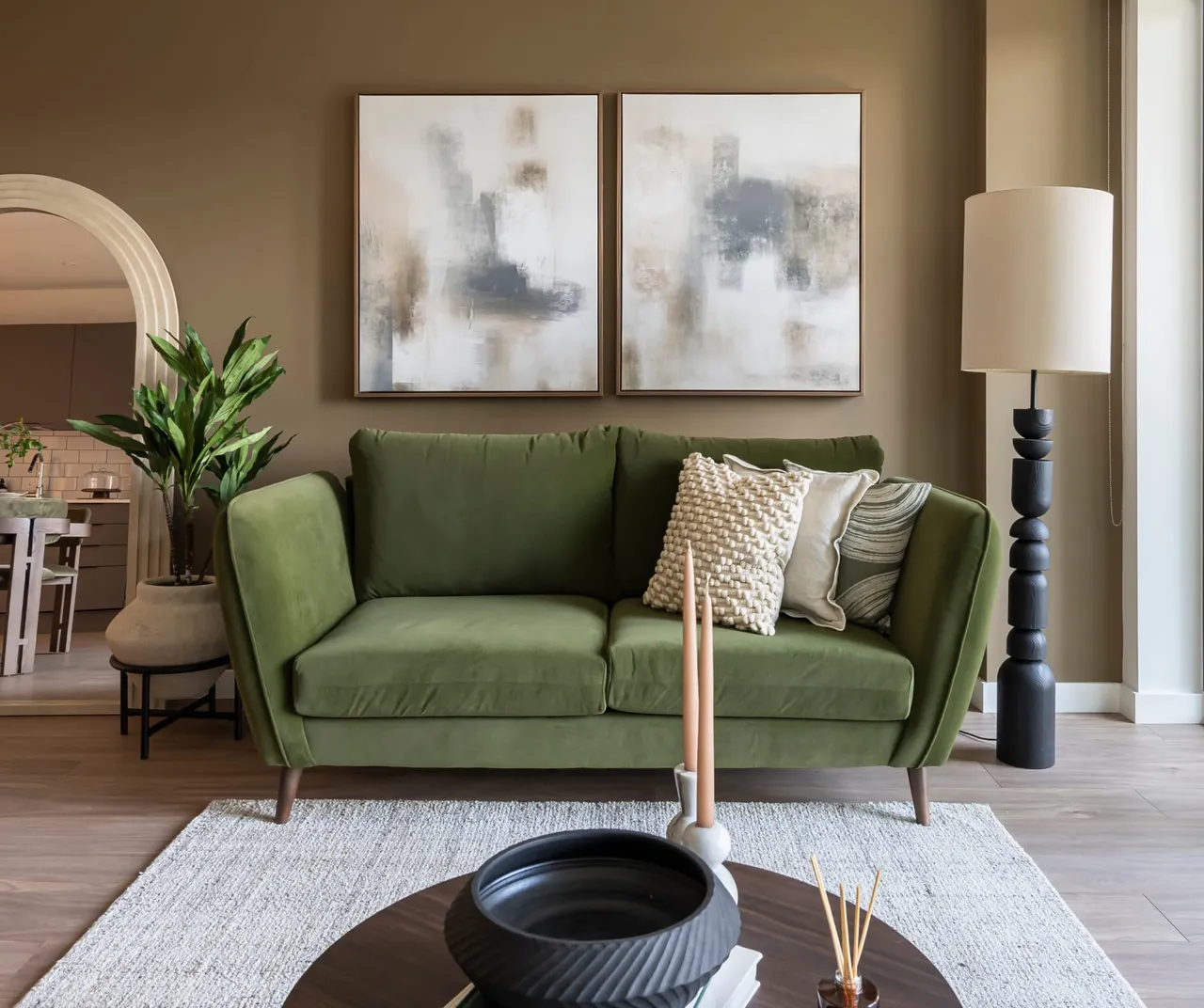 Kew Curve — One-bedroom living room