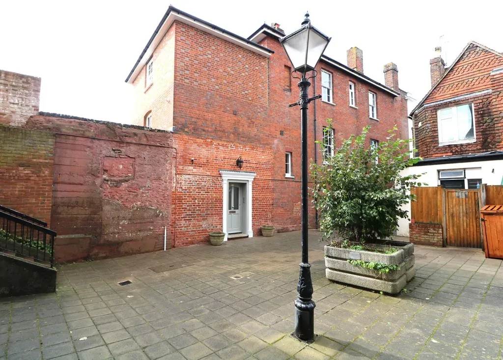 Red brick building courtyard