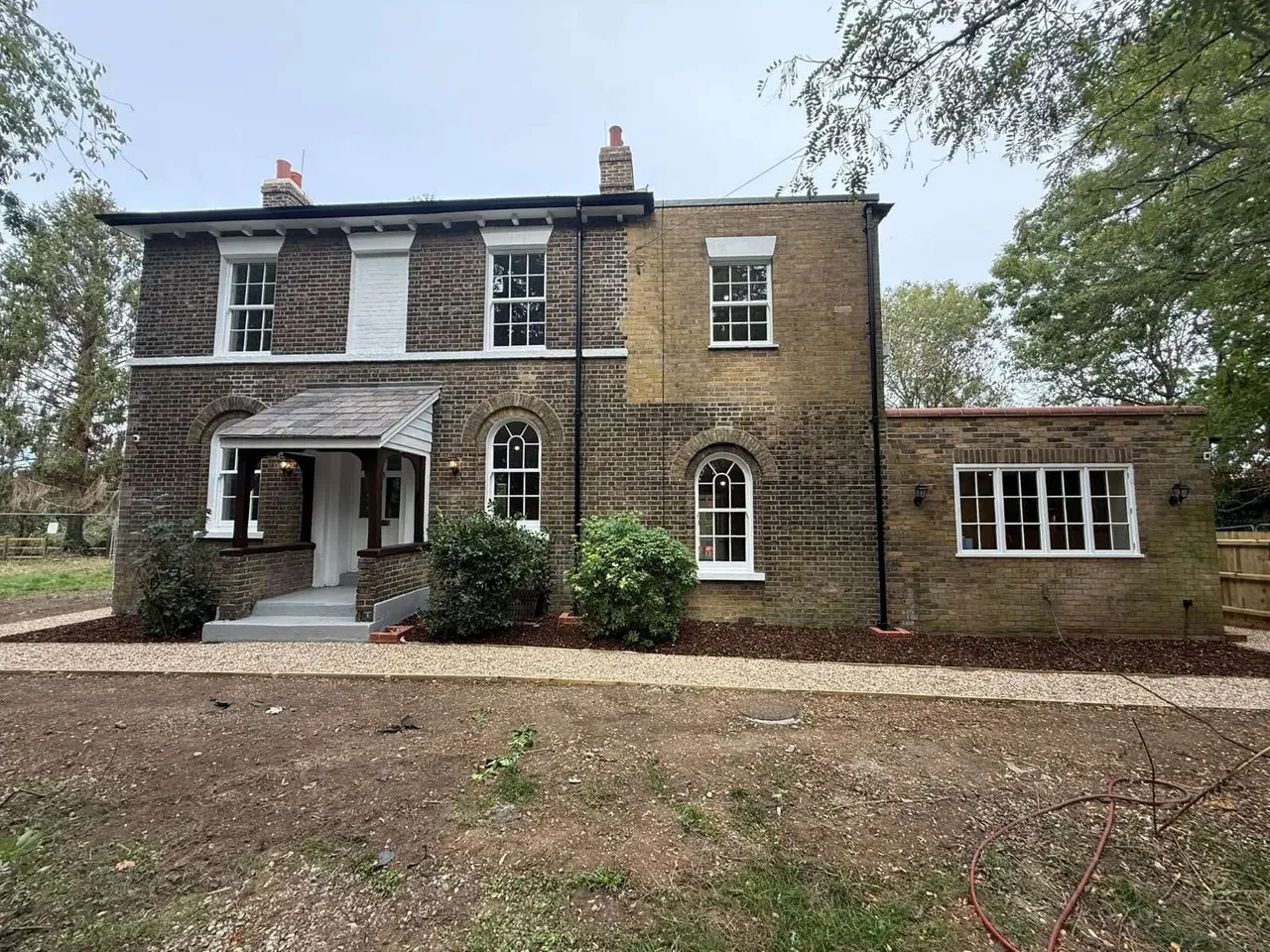 Brick house front exterior
