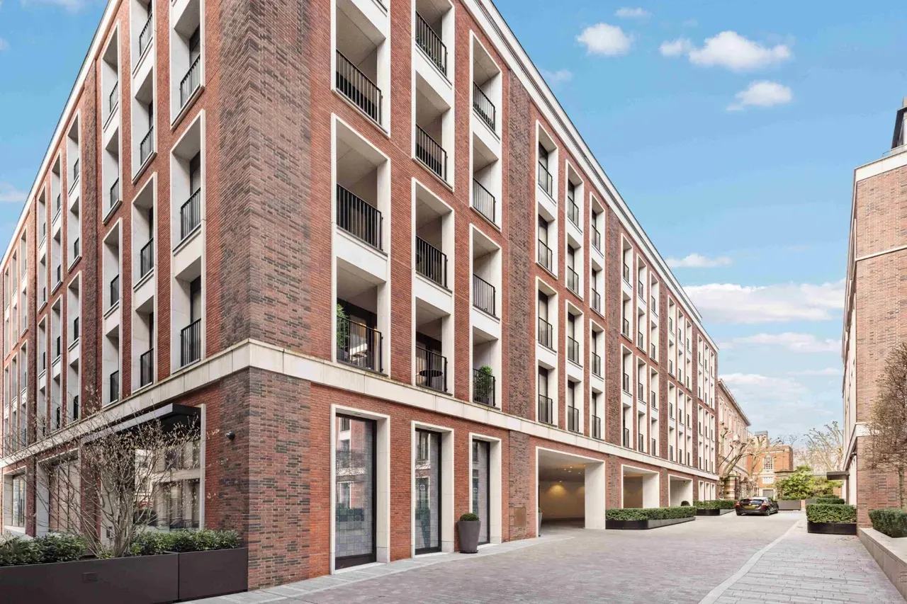 Brick building courtyard entrance