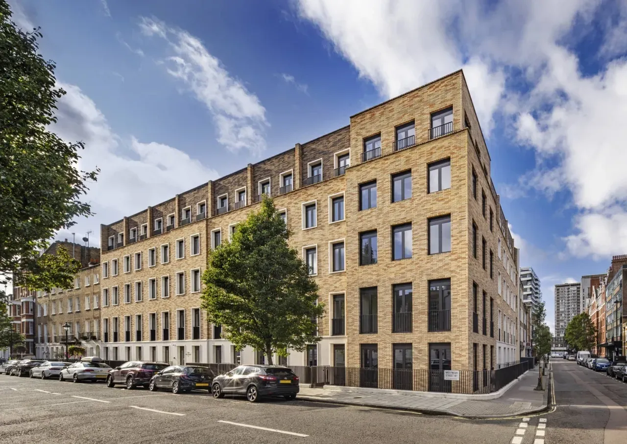 Brick building street exterior