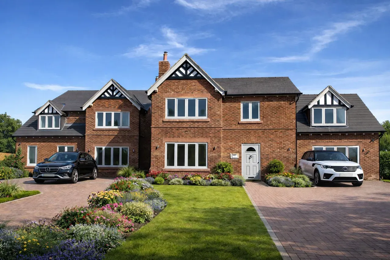Detached brick homes exterior