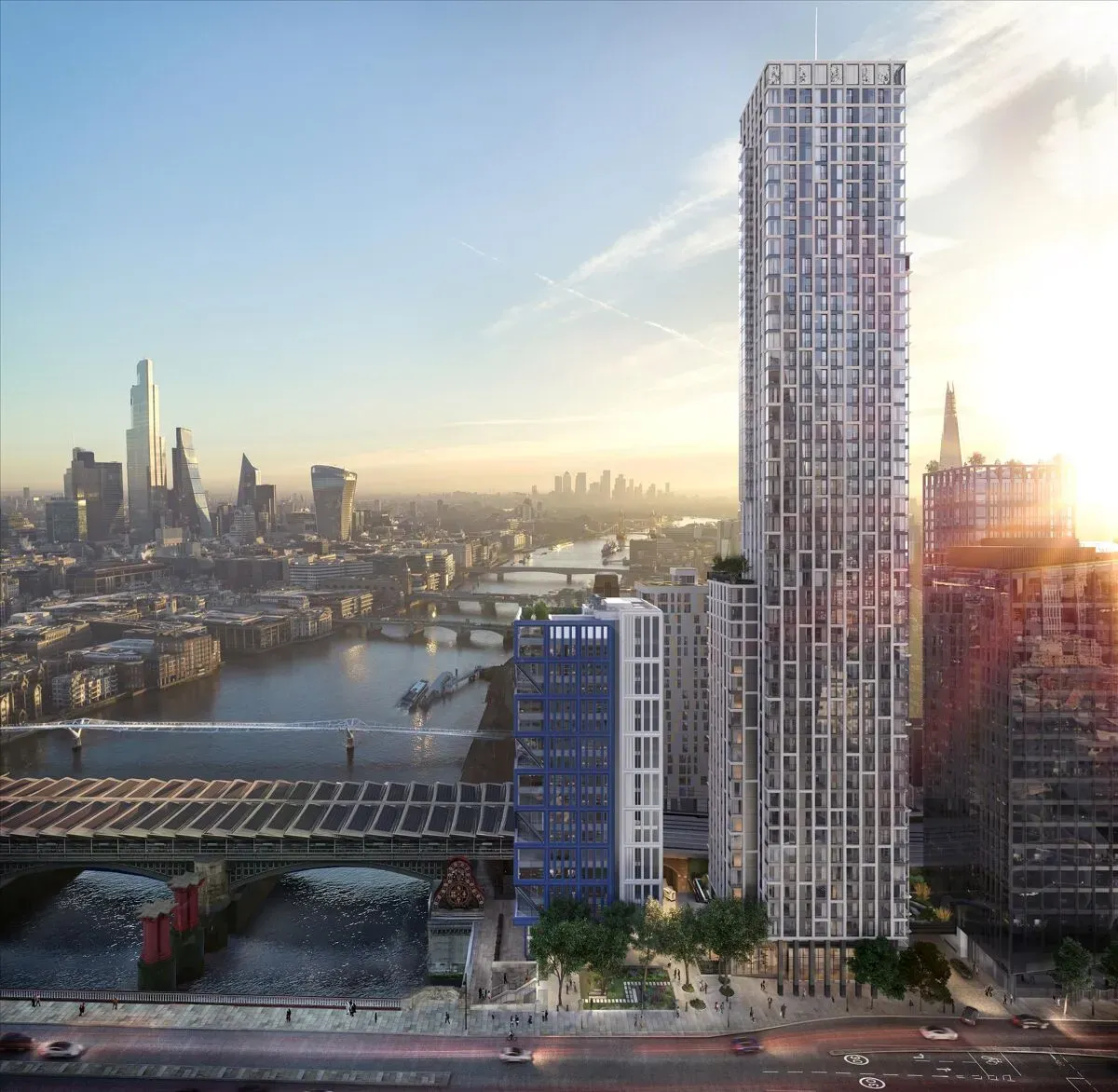 Tower riverside CGI exterior