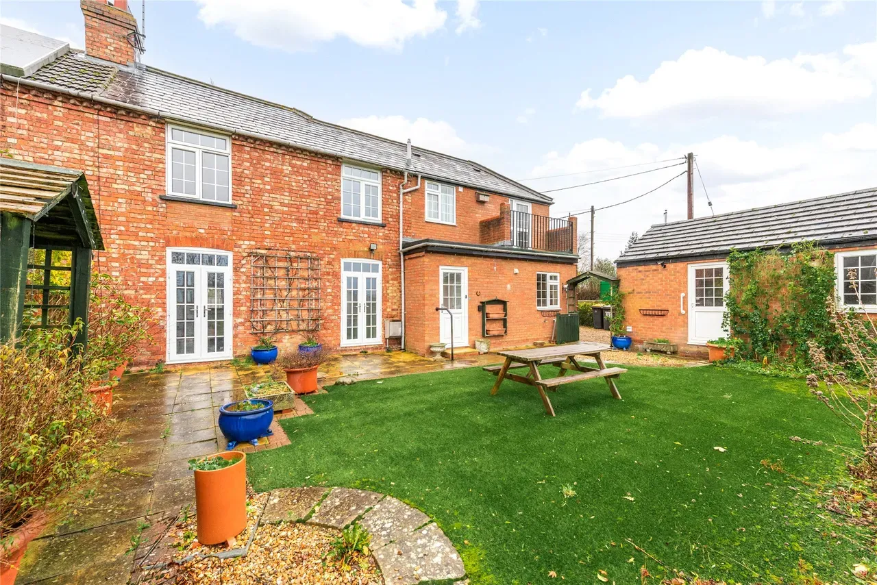 Brick terrace rear garden