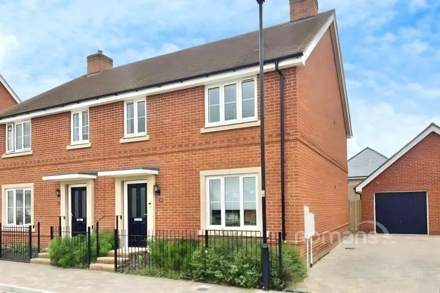 Semi-detached brick homes exterior
