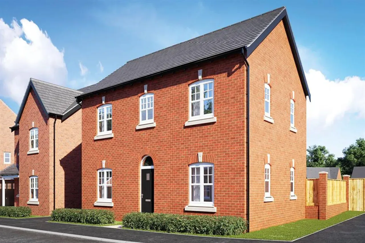 Red brick detached home