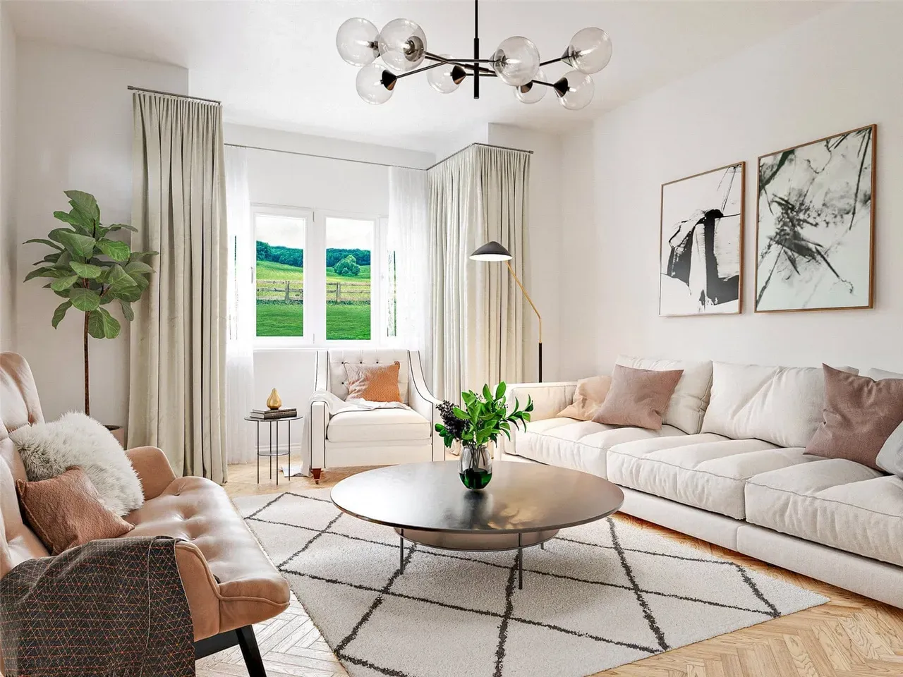 Bright living room