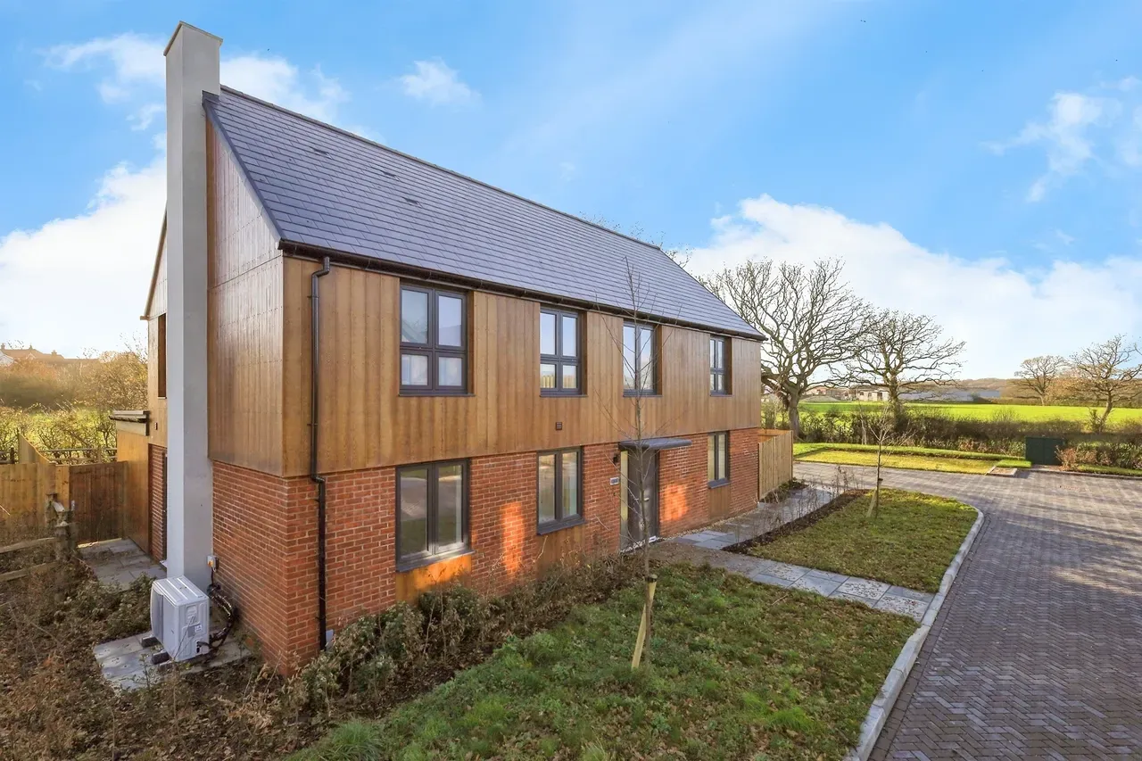 Timber-clad semi-detached homes