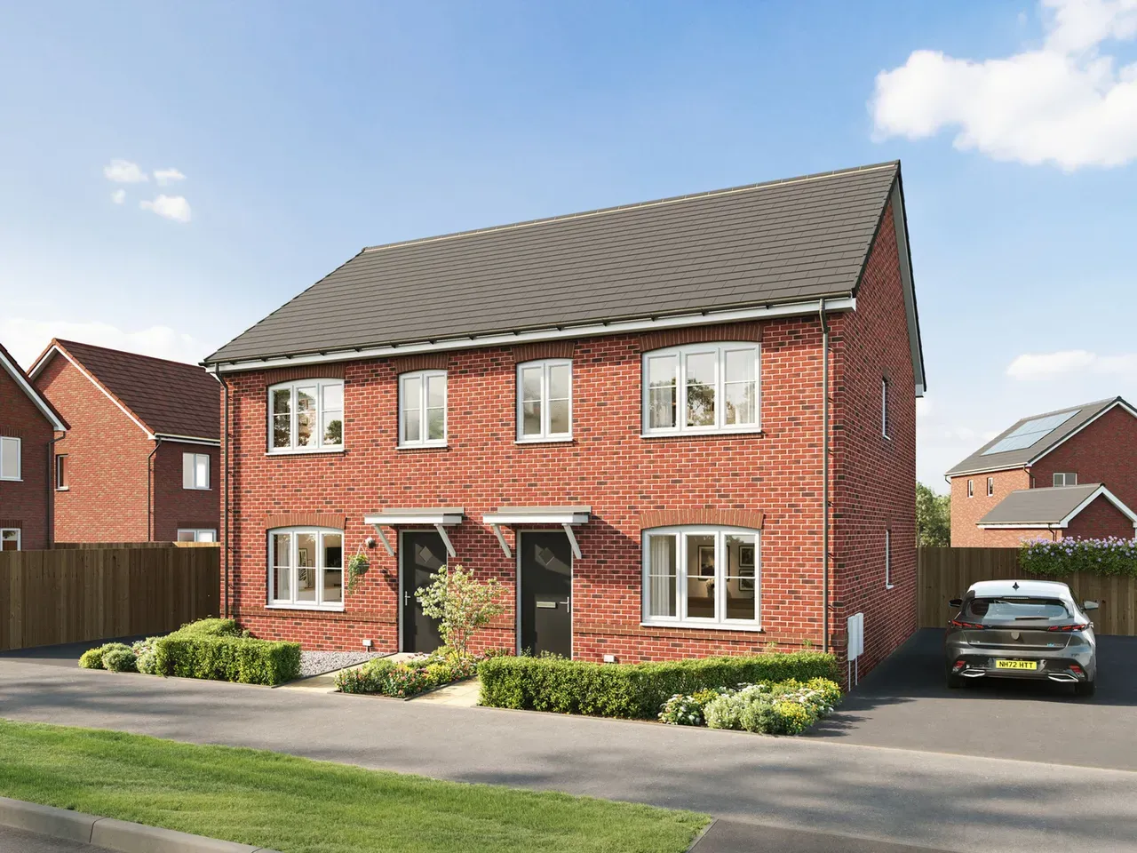 Semi-detached brick homes