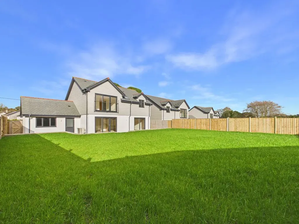 Rear of houses with lawn