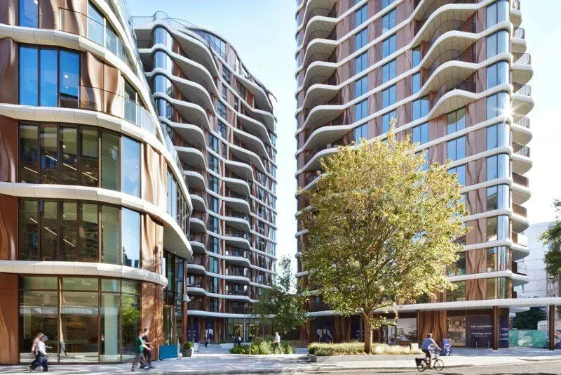 Curved balconies exterior