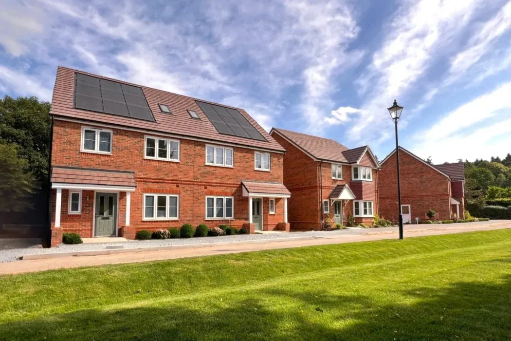 Brick homes with solar panels