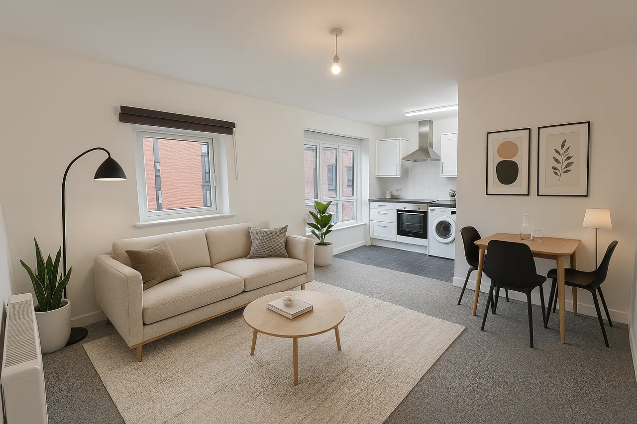 2 bed flat to rent, Chardlace Walk, Lace Market, NG1