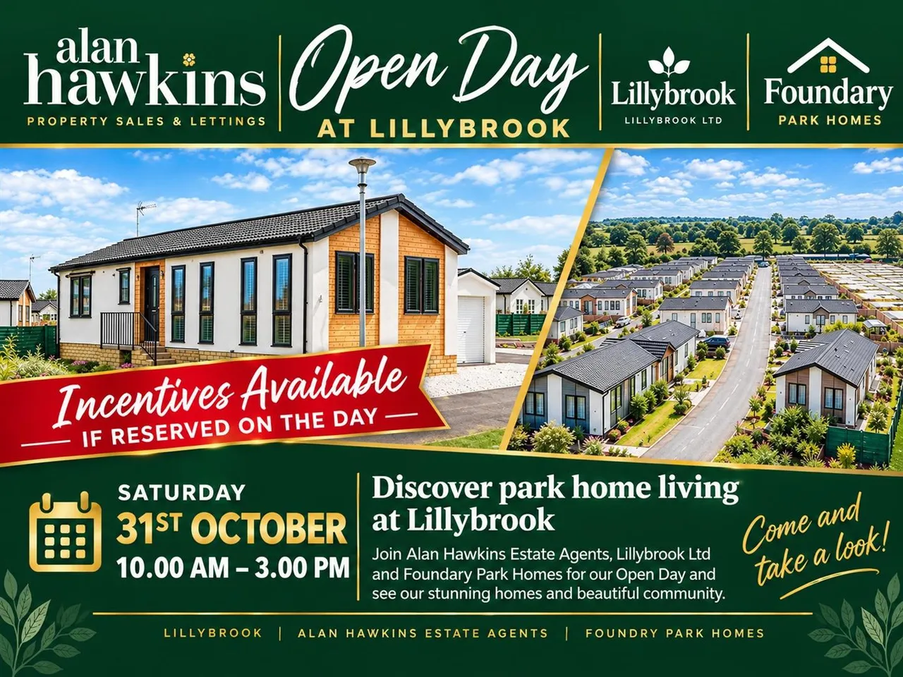 2 bed park home for sale, Lillybrook Estate, Lyneham