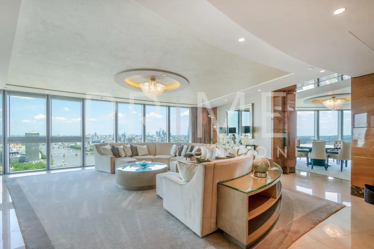 3 bed flat to rent, The Tower, One St George Wharf, SW8