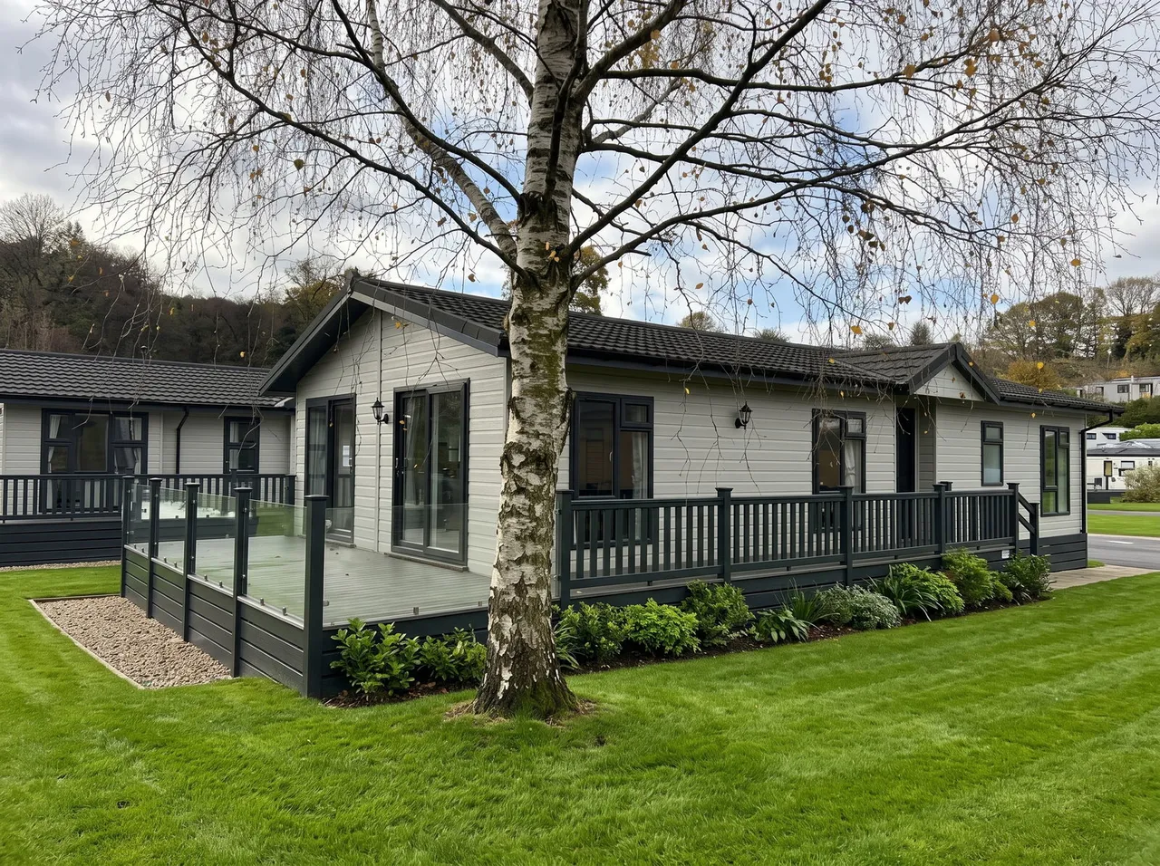 2 bed lodge for sale, Stately Albion Lodge, Riverdane Holiday Park