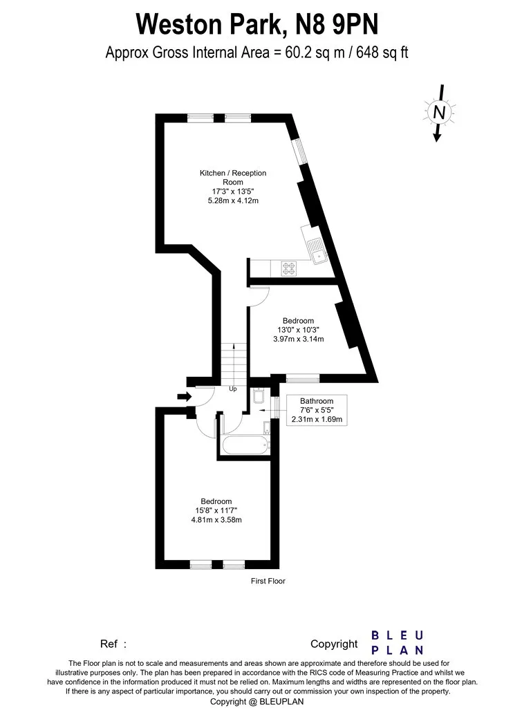 2 bed flat for sale — Weston Park, London, N8
