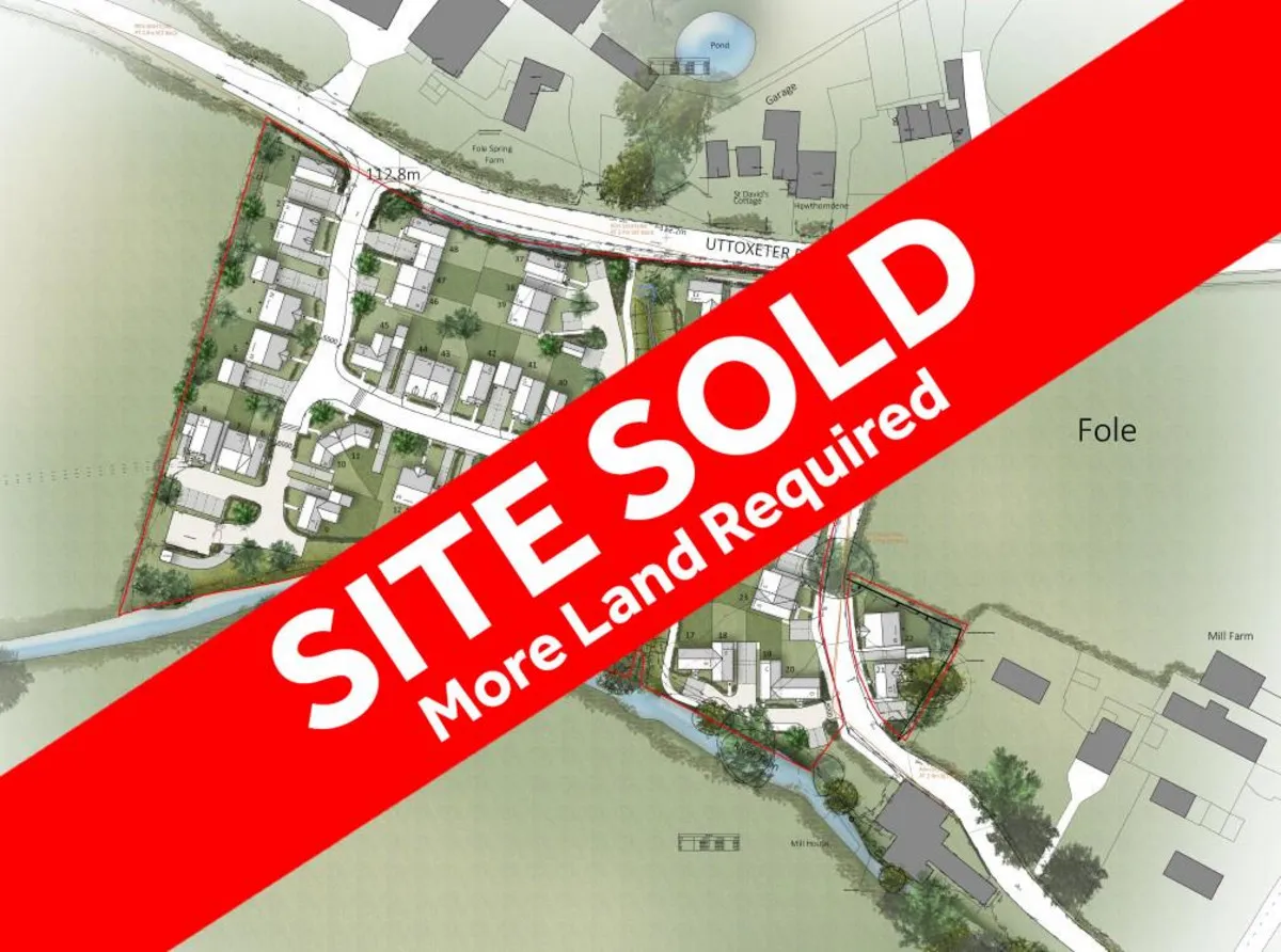 former fole dairy site which has been demolished and the land remediated ready for residential redevelopment. for sale, Former Fole Dairy, Nr Uttoxeter, ST14