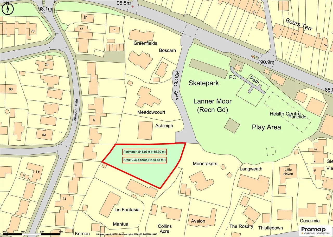 land for sale, The Close, Lanner
